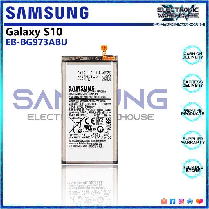 Battery For Samsung Galaxy S10 Eb Bg973abu Model 3400mah Capacity Lazada Ph 7089