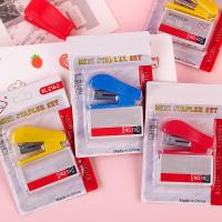 Random Color Stapler Solid Office Stationery Cute Mini Without Stapler Student Use Small Portable Plastic for No. 10 Staples