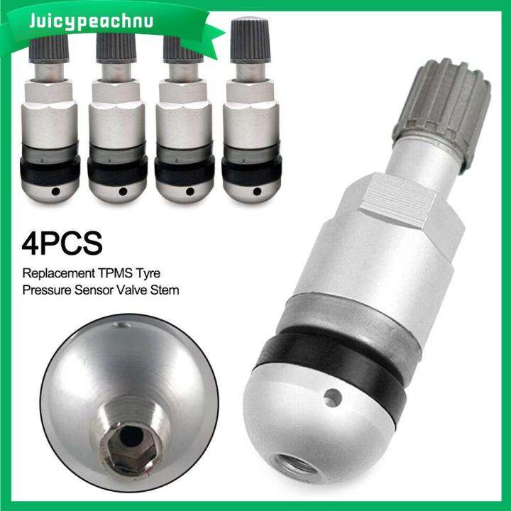 JUICYPEACHNU 4Pcs Sensor Valve Valve Stem Repair Kit Tyre Pressure Sensor Aluminum Alloy TPMS