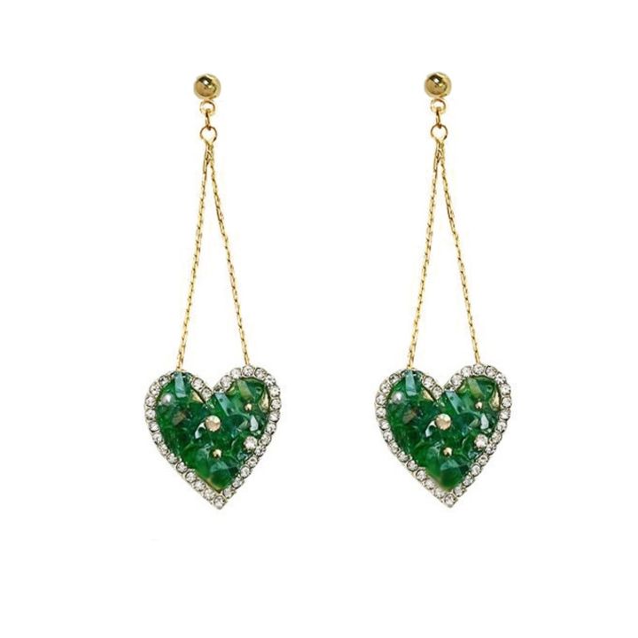 cod-925-silver-needle-emerald-heart-earrings-with-diamonds-european-and-long-tassel-fashion-high-end-crystal