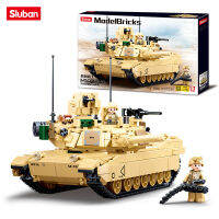 ProudNada Toys ของเล่นเด็ก ตัวต่อเลโก้ เลโก้ รถถัง รถถังเอบรามส์ Sluban MODEL BRICKS M1A2 SEP V2 ABRAMS 781 PCS M38-B0892