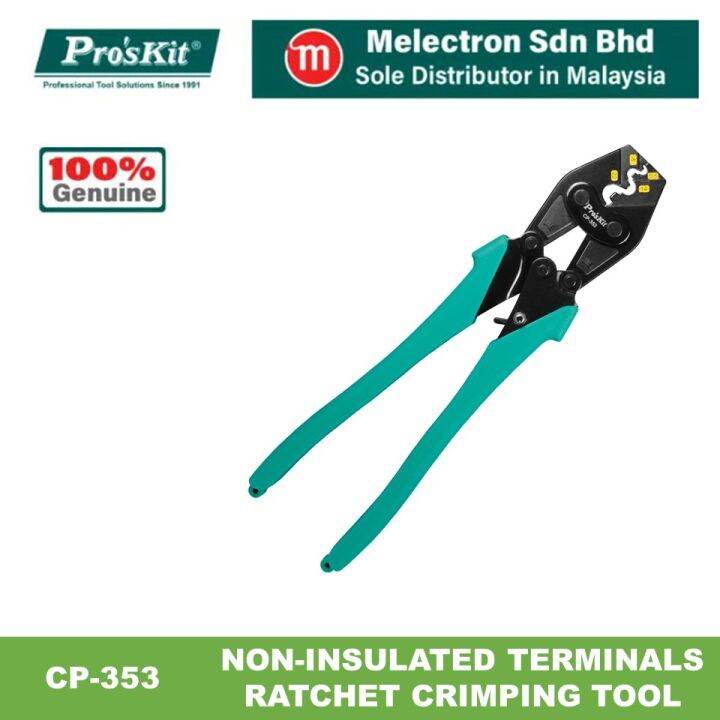 Pro'sKit CP-353 Non-Insulated Terminals Ratchet Crimping Tool | Lazada