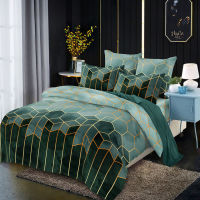 Bedding set 23 piece set, light luxury style gilded line geometric elements Ronnie duvet cover and pillowcase (no sheets)