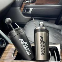 ถ้วยเกียร์ Fast And Furious ขนาด500มล. พร้อมฟางและฝาปิด Fast X Tumbler พร้อมแก้วฟางขวดกาแฟความร้อนสำหรับน้ำ