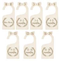 Newborn Closet Dividers 7PCS Numerical Design Wood Newborn Hanger Divider Smooth Wardrobe Size Storage Organizer Divider decent