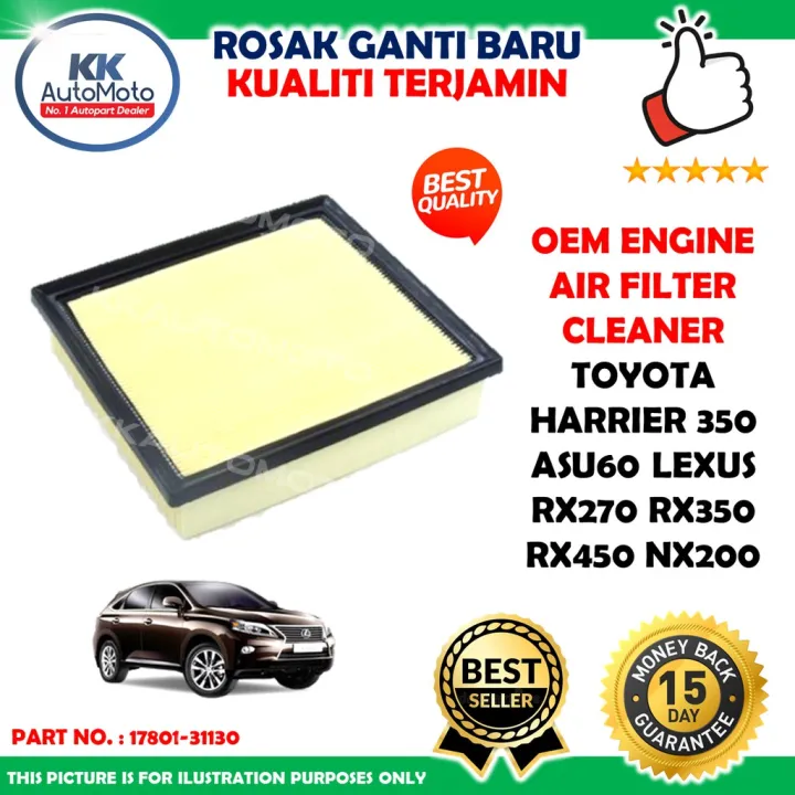 OEM Engine Air Filter Cleaner Toyota Harrier 350 ASU60 Lexus RX270