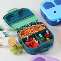 ⊕ Cartoon Kids Lunch Box Microwave Bento Box Multi Grids Food Storage Container Children Kids School Office Portable Bento Boxes