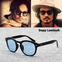 JackJad 2021 Fashion Johnny Depp Lemtosh Style Sunglasses Vintage Round Tint Ocean Lens Brand Design Sun Glasses Oculos De Sol Cycling Sunglasses