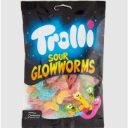 HÀNG HÀ LAN  KẸO DẺO TROLLI GLOWWRMS 200G