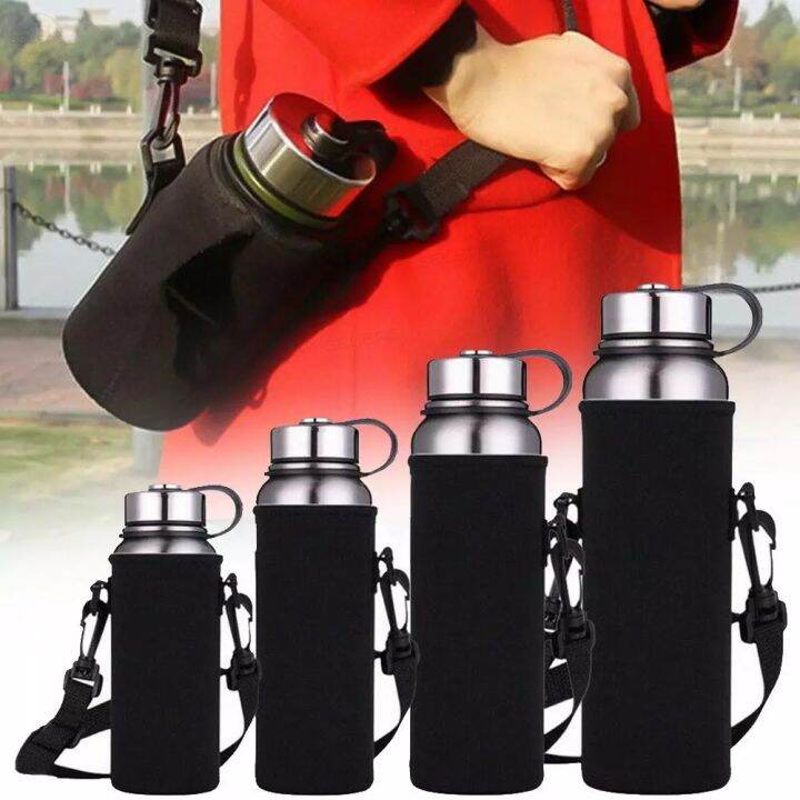 Water Bottle Carrier Bag Cup Cover Sleeve Holder Vacuum Pouch Portable Insulat Bag With Strap