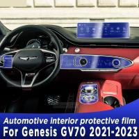 สำหรับปฐมกาล GV70 2021-2023เกียร์แผงนำทางหน้าจอยานยนต์ภายใน TPU ฟิล์มป้องกันปกป้องกันรอยขีดข่วนสติ๊กเกอร์