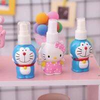 YISHA Kawaii ภาชนะเครื่องสำอางแบบพกพาสติตช์ Hellokittys การ์ตูนโดราเอมอนขวดใส่มาสคาร่าขวดสเปรย์ขวดรีฟิลได้