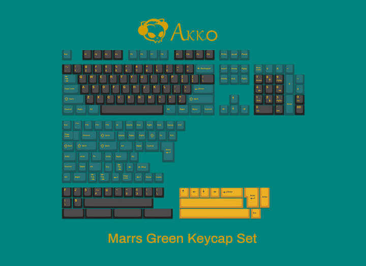 keycaps-akko-marrs-สีเขียวชุดเชอร์รี่184-คีย์