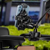 Bike Phone Holder Motorcycle Phone Mount Motorcycle Rearview Cell Phones Clamp Scooters Phone Clip fit for Smartphones H8WD