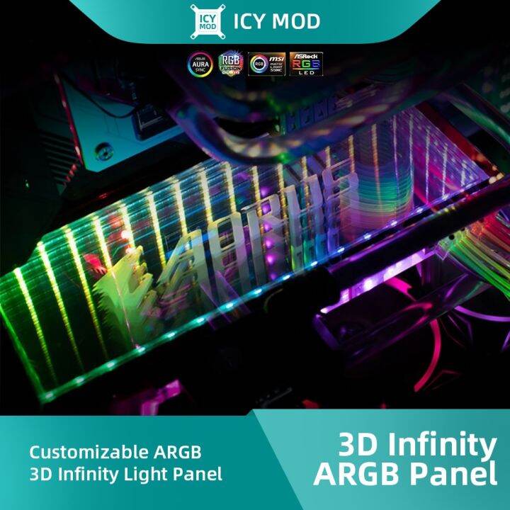 3D Infinity ARGB Panel Infinite Stereo PC Case Light Plate Addressable ...