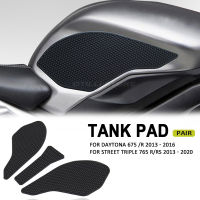 2020-2013 For Street Triple 765 RRS 2019 Motorcycle Waterproof Pad Rubber Non-Slip Side Fuel Tank Stickers For DAYTONA 675 R