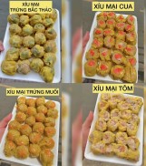 Xíu mại khô các loai,dimsum chuẩn vị người hoa