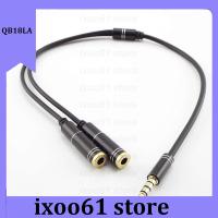 ixoo61 store 3.5mm Stereo Audio Cable Male to 2 Female Headset Mic Y Splitter Cable Adapter Mobile Phone Adapter Converter Connector