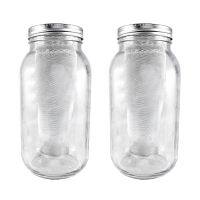 2X Cold Coffee Maker Coffee Filters for Wide Mouth Mason Jar Stainless Steel Ultra Fine Mesh Tea