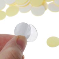 100Pcs Clear Invisible Round Double Sided Silicone Self Adhesive Dots Stickers