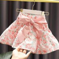 Girls Short Skirt Summer Half Skirt 2023 New Floral Skirt Summer Dress Half Skirt Little Girls Thin Fashionable Skirt