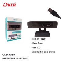 Oker Webcam Full HD USB 2.0 กล้องเว็ปแคม (A455) Black