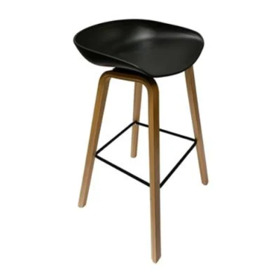 Bar stool beech wood legs size 43 x 43.5 x 82 cm.- (Max load 100 kg.)