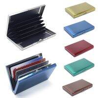 6 Card Slots Travel ID Card Holder Metal Business Card Case For Women Men Stainless Steel Slim Anti-theft Credit Card Holder Card Holders