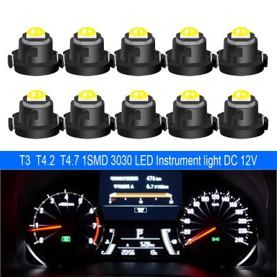 10Pcs Super Bright T3 T4.2 T4.7 Led Bulb Car Interior Lights Indicator Dashboard Warming Instrument 3030SMD Lamps