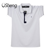 VSheng Big Size Collar T Shirt For Men Polo Plus Size Lapel Loose Short Sleeve Oversized Tops M to 6XL