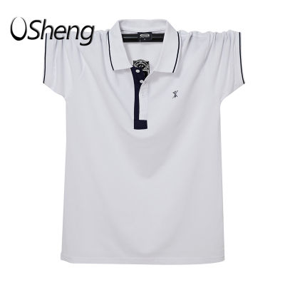 VSheng Big Size Collar T Shirt For Men Polo Plus Size Lapel Loose Short Sleeve Oversized Tops M to 6XL
