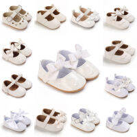 0-18 months old white baptismal shoes, Mary Jane baby shoes, rubber soles, non slip toddler shoes, baby shoes