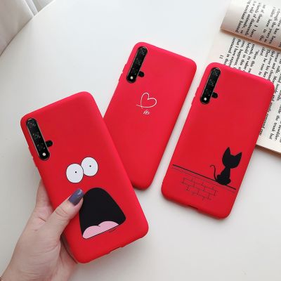 Cute Love Heart For Huawei Honor 20 Case Silicone Soft TPU Phone Case Fundas For Huawei Nova 5T 5 T Honor 20 Honor20 Cases Cover