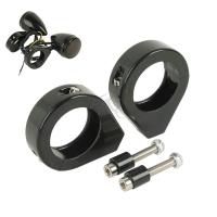 【SALE】 39มม. Turn Mount Bracket Fork Relocation Clamps Indicator สำหรับ Harley รุ่นรถจักรยานยนต์ Sportster Dyna Honda Sukuzi Yamaha