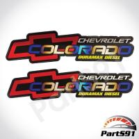 สติ๊กเกอร์ COLORADO ลายไทเทเนี่ยม ติดท้ายกระบะ 1 ชุดมี 2 แผ่น