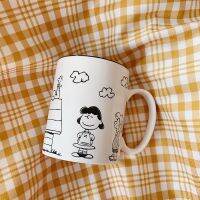 ﹍✙✳ แก้วกาแฟ ทำจากเซรามิก ลายการ์ตูน Snoopy สำหรับใช้ในบ้าน