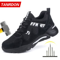 Mens Work Safety Boots Non-slip Puncture Kevlar bottom Fashion Safety Shoes Waterproof Steel Toe Shoe