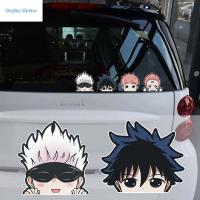 BEYTM ป้องกันรอยขีดข่วน Jujutsu Kaisen DIY อุปกรณ์แต่งรถตลกสติกเกอร์รถสติ๊กเกอร์ติดผนังกระจกสติ๊กเกอร์ไวนิลติดรถยนต์