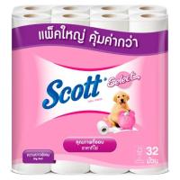 ?จัดโปร !!!? สก็อตต์ ซีเลคท์ กระดาษชำระความยาวพิเศษ 32 ม้วน Scott Select Big Roll Tissue Roll 32pcs