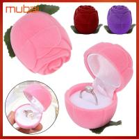 MUBAI วันวาเลนไทน์ สำหรับการหมั้น ที่ใส่ต่างหู กล่องเก็บของสำหรับเก็บ อุปกรณ์จัดระเบียบเครื่องประดับ ชั้นวางแสดงแหวน กล่องแหวนกุหลาบ กล่องสร้อยคอ กล่องใส่เครื่องประดับ กล่องใส่ต่างหู