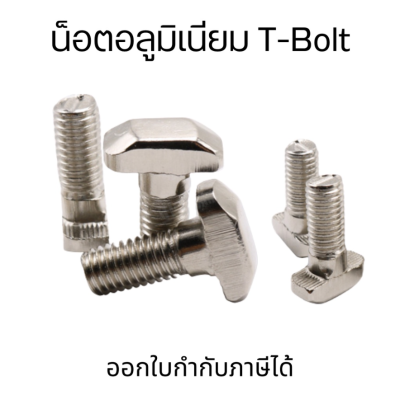 T Bolt  น็อตอลูมิเนียมน็อตชุด 2 ชิ้น  น็อตใส่ราง T-Bolt ทีโบลทื น๊อตอลูมิเนียม น็อตใส่รางทีแทรค