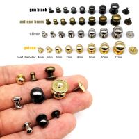 10 Buah Zinc-Logam Campuran Bulat Bola Kepala Kulit Kerajinan Tas Dompet Sabuk Chicago Sekrup Kembali Paku Keling Screwback Puting Stud Spot