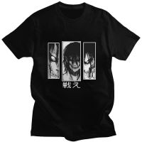 Attack On Titan Eren Jaeger Japanese Style Street Comic Print Shortsleeved Cotton Design Loose Man Gildan Spot 100%