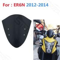 ☈❄ สำหรับคาวาซากิ ER-6N ER6N Ninja650 6N กระจกบังลมแผ่นเบนทางลม2012 2013 2014