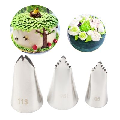 【CC】♘♧❀   95 951 113 Leaves Nozzles Icing Piping Decorating Cakes Pastry Tips Tools Nozzle