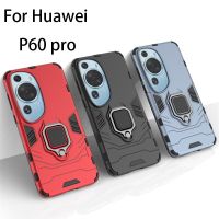 เคสกันกระแทก HUAWEI P60Pro P60 Pro P 60 HUAWEIP60Pro สำหรับเคสโทรศัพท์วงแหวนที่ยึดโลหะกันกระแทกปกป้องกรอบตัวยึดแบบแข็งฝาครอบด้านหลัง