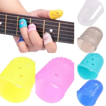 4Pcs/Pair Elastic Silicone Guitar Finger Guards Fingertip