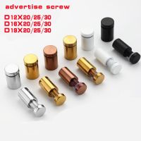 10pcs Advertising Screws Black Stainless Steel Sign Standoff Screw Glass Fasteners Mirror Nails Billboard Fixing Hardware