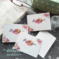 50pcs/lot new product Rectangle FLOWER card quot;Thank you quot; Small gift message card Writable card 6x8cm decoration card