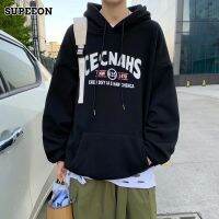 SUPEEON丨Hooded Sweatshirt ฤดูหนาวใหม่สไตล์เกาหลีหลวม Pullover Top แฟชั่น Casual Plus ขนาดแขนยาว T-Shirt